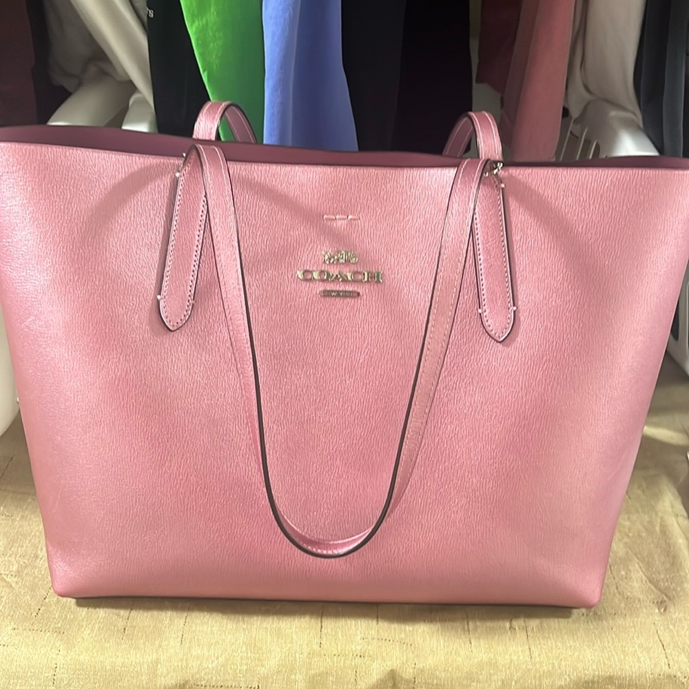 Coach purse tote bag pink